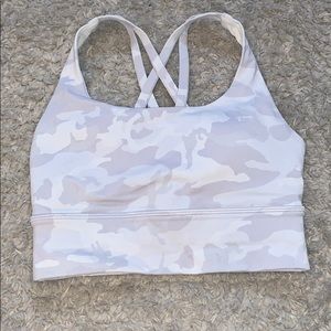 Lululemon Energy Bra in white Camo